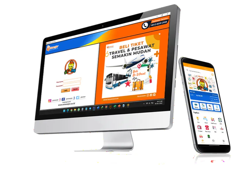 Aplikasi Sipoint di desktop dan ponsel